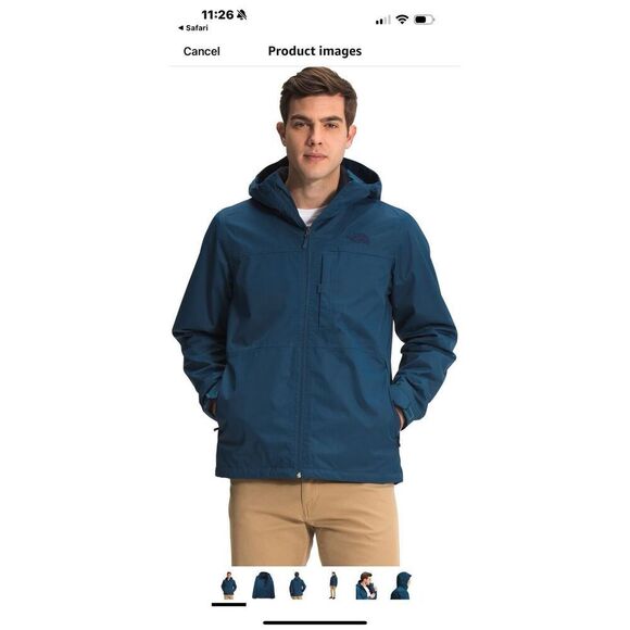 The North Face NWT Men's Arrowood Triclimate Dry vent Jacket Monterey Blue Large - Picture 12 of 14